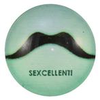 Fako Bijoux® - Click Button - Glas - Snor Sexcellent, Verzenden, Nieuw
