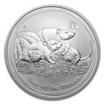 Lunar II - Year of the Mouse - 1 kg 2008 (12.881 oplage), Postzegels en Munten, Munten | Oceanië, Zilver, Losse munt, Verzenden