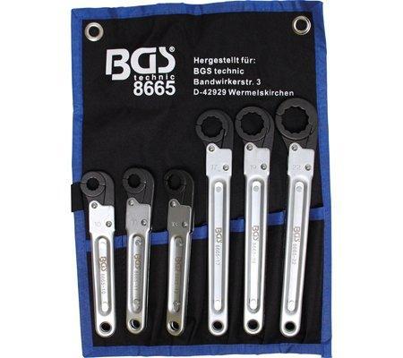Bgs Technic Ratel leidingsleutelset 6-delig, Auto diversen, Autogereedschap, Verzenden