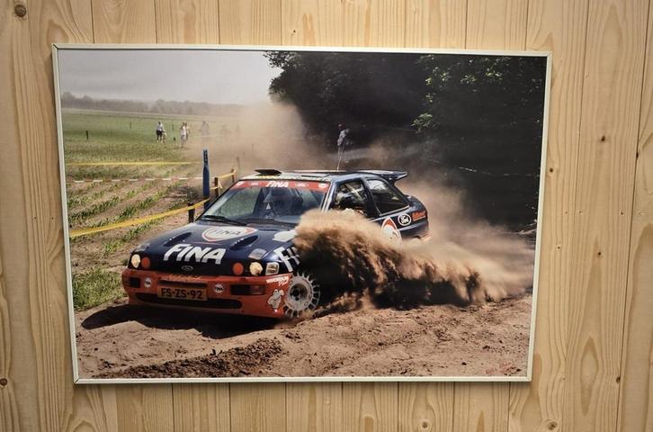 1994 INA DELTA RALLY FORD ESCORT RS COSWORT POSTER, Verzamelen, Posters, Deurposter of groter, Met lijst, Rechthoekig Liggend