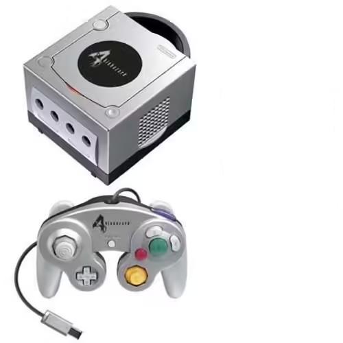 Nintendo Gamecube Zilver Resident Evil 4 Edition + Contro..., Spelcomputers en Games, Spelcomputers | Nintendo GameCube, Zo goed als nieuw