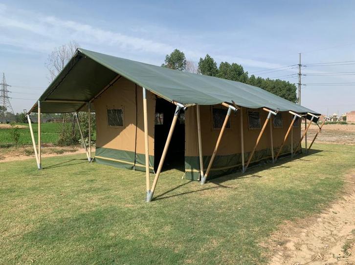 Safaritent  Betaalbaar met houten palen, Caravans en Kamperen, Tenten, Nieuw, meer dan 6, Ophalen