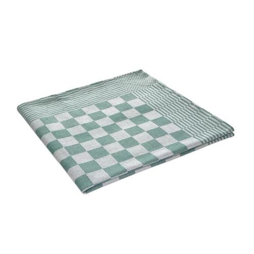 Theedoeken Groen en Wit Geblokt 65x65cm 100% Katoen - Treb W, Huis en Inrichting, Keuken | Textiel, Theedoek of Handdoek, Overige kleuren