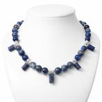 Lapis lazuli - Zilver - Halsketting, Antiek en Kunst