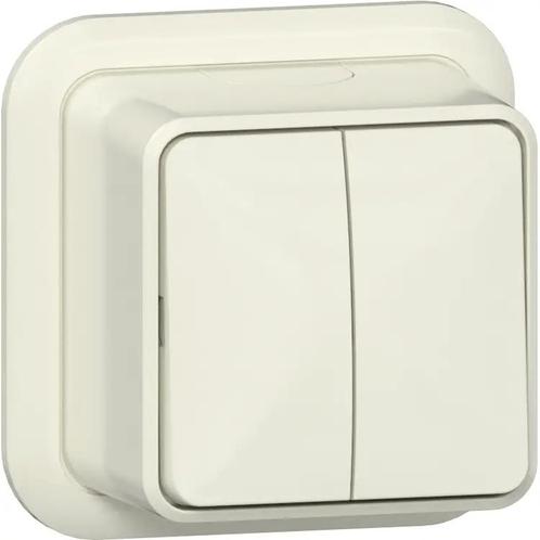 Gira serieschakelaar opbouw creme - 310510, Doe-het-zelf en Verbouw, Elektra en Kabels, Ophalen of Verzenden