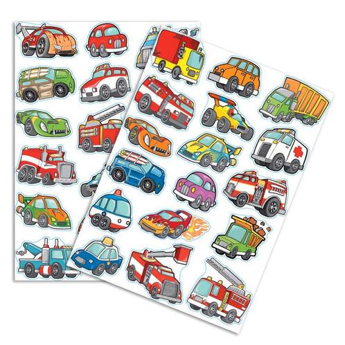 Stickers - Autos en Vrachtautos Cartoonstyle - Scrapbook H, Hobby en Vrije tijd, Stickers en Plaatjes, Nieuw, Ophalen of Verzenden