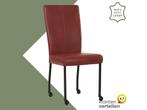 Leren eetkamerstoel Deal - Granada Rouge (rood) - Poten, Huis en Inrichting, Stoelen, Nieuw, Leer, Ophalen of Verzenden, Rood