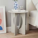 Bijzettafel Podeldsvin 49x40 cm taupe [en.casa], Verzenden, Nieuw