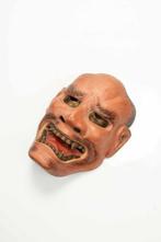 Mask - Hout, Een uit hout gesneden Noh-masker met een woeste, Antiek en Kunst, Antiek | Overige Antiek