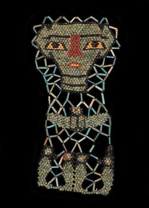 Oude Egypte, late periode Faience Gekralen mummiemasker, Antiek en Kunst, Antiek | Overige Antiek