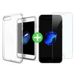 iPhone 7 Plus Transparant TPU Hoesje + Screen Protector, Telecommunicatie, Mobiele telefoons | Toebehoren en Onderdelen, Nieuw