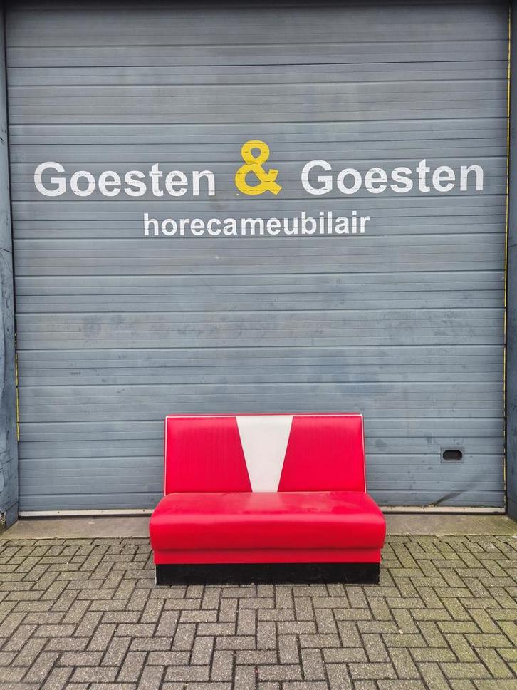 Gebruikte American Diner Bank - B106 Vintage/Café, Huis en Inrichting, Banken | Bankstellen, Ophalen