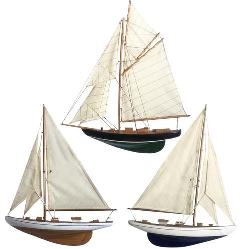 Zeiljacht halfmodel blauw / wit, Watersport en Boten, Bootonderdelen, Nieuw, Zeilboot of Motorboot, Ophalen of Verzenden