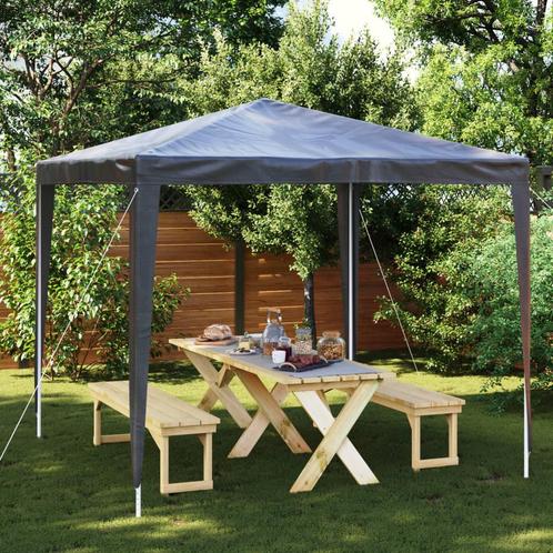vidaXL Partytent professioneel 90 g/m² 2,5x2,5 m antraciet, Tuin en Terras, Partytenten, Partytent, Nieuw, Verzenden