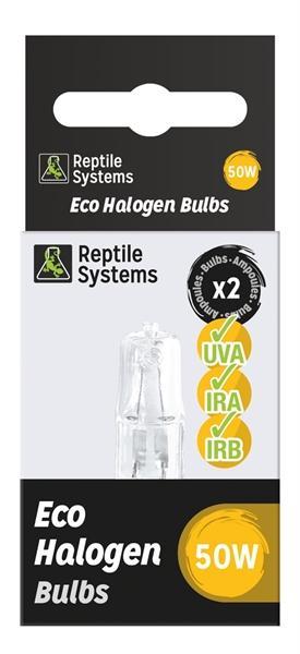 Reptile Systems Eco Halogen White 2 x 50 Watt, Dieren en Toebehoren, Vissen | Aquaria en Toebehoren, Nieuw, Ophalen of Verzenden