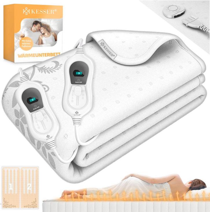 Elektrische onderdeken - Warmtedeken - 1 persoons - 160x140, Huis en Inrichting, Woonaccessoires | Plaids en Woondekens, Zo goed als nieuw