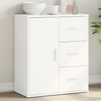 vidaXL Dressoir 60x31x70 cm bewerkt hout wit, Huis en Inrichting, Kasten | Dressoirs, Verzenden, Nieuw, 50 tot 100 cm, 25 tot 50 cm