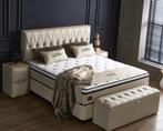 Opberg Boxspring Luxia Beige - 180x200 cm, Verzenden, Nieuw, Beige, Modern