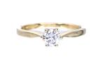 Prachtige Gouden Solitaire Ring 14K met 0.45 Ct Diamant, Sieraden, Tassen en Uiterlijk, Ringen, Ophalen of Verzenden, Met edelsteen
