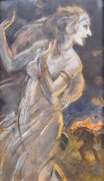 European school (XIX) - Fantastic figure or night witch