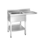 GGM Gastro | Vaatwasser Spoeltafel - 1200x600mm - met 1 |, Verzenden