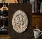 sculptuur, San Giorgio uccide il drago - 50 cm - Marmer,