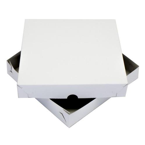 Taartdoos Zwanenhals Laag Model 25x25x4,5cm. Wit 10st, Hobby en Vrije tijd, Taarten en Cupcakes maken, Nieuw, Verzenden