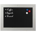 Krijtbord Magnetisch Steigerhout Wit 70x90 cm, Nieuw