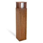 Marina 70 Square Tuinlamp Corten Tuinverlichting, Tuin en Terras, Buitenverlichting, Overige materialen, Verzenden, Minder dan 50 watt