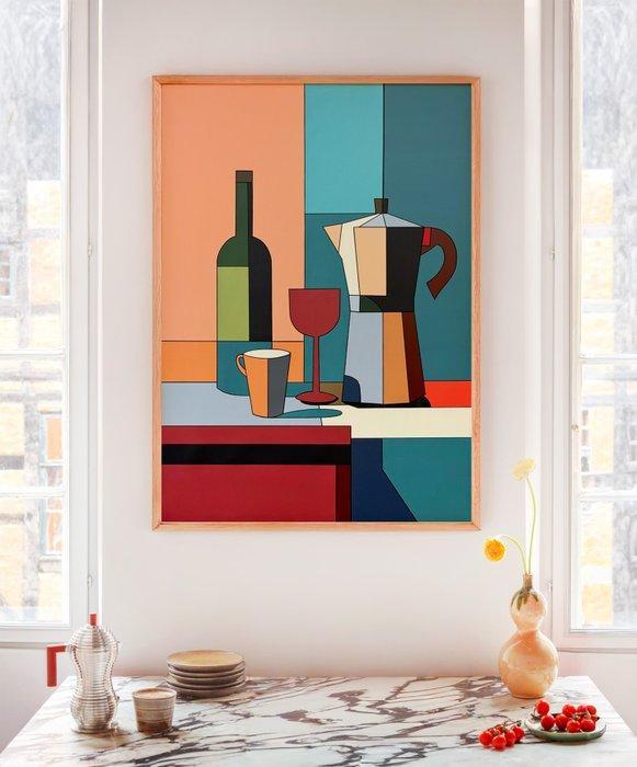 Alejandro Gonzalez - Bodegones Geométricos 86 - XL - (NO, Antiek en Kunst, Kunst | Schilderijen | Modern