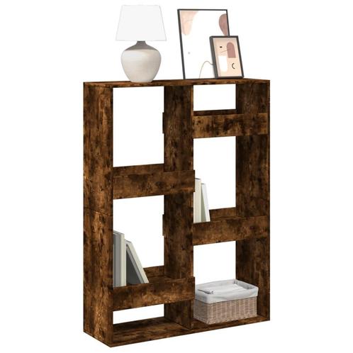 vidaXL Boekenkast 100x33x135 cm bewerkt hout gerookt, Huis en Inrichting, Kasten | Boekenkasten, Nieuw, Overige houtsoorten, Verzenden