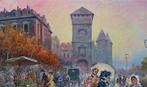 Domenico Ronca (1964) - Sunset over old Paris, Antiek en Kunst, Kunst | Schilderijen | Klassiek