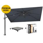 Challenger T2 premium zweefparasol 260x350 cm faded black, Ophalen of Verzenden, Nieuw