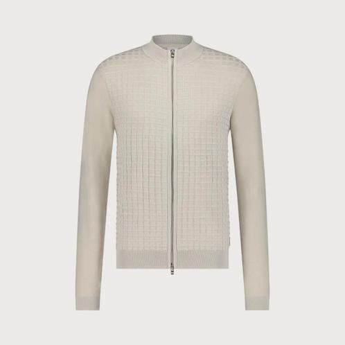 -40% Blue Industry  Blue Industry Structuur gebreid rits ves, Kleding | Heren, Truien en Vesten, Nieuw, Verzenden