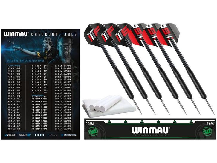 Winmau Blade 6 - Dart set - Inclusief luxe kabinet en 2 sets, Sport en Fitness, Overige Sport en Fitness, Zo goed als nieuw, Verzenden