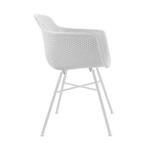 2dekans | Kick Set van 4 Tuinstoelen Indy Wit - Wit Frame -, Huis en Inrichting, Ophalen of Verzenden, Zo goed als nieuw, Wit