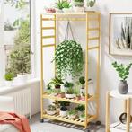 Bamboe Kledingrek met Wielen –Garderobe en Schoenenrek 78×37, Huis en Inrichting, Verzenden, Nieuw