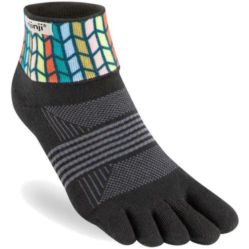 Injinji Women's Trail Midweight Mini-Crew  Zwart/Geel - 35-4, Sport en Fitness, Bergsport en Wandelen, Kleding, Nieuw, Verzenden