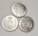 Portugal. Pedro V. 500 Reis -lote 3 moedas 1858/1888/1891, Postzegels en Munten, Munten | Europa | Niet-Euromunten