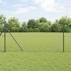 vidaXL Hekpalen 2 pcs Grijs 180 cm Poedergecoat staal, Tuin en Terras, Palen, Balken en Planken, Verzenden, Nieuw