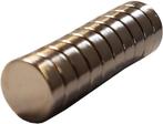 10 Schijfmagneten 10 mm diameter, 3 mm hoogte, Verzenden, Nieuw in verpakking