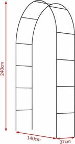 Monzana Rozenboog - metaal  kleur antraciet (Tuin en Terras), Verzenden, Nieuw