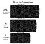 Zwart-witte XXL Gaming Muismat Topografisch Antislip, Verzenden, Nieuw