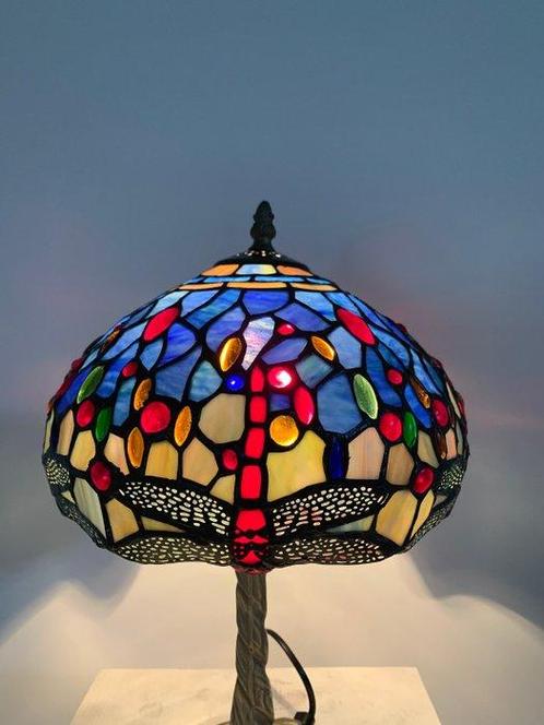 Stile Tiffany - Tafellamp - Glas in lood, Antiek en Kunst, Curiosa en Brocante