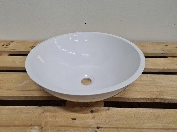 Boss en Wessing Opzet wastafel rond 40 x 14,5 cm glans wit, Doe-het-zelf en Verbouw, Sanitair, Bad, Nieuw, Ophalen of Verzenden