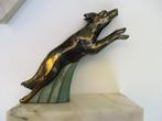 FRANJOU - Boekensteunen (2) - Art Deco. Patinagemetal
