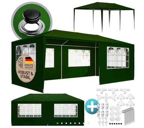 Tweedekans | CASARIA Paviljoen 3x6 m Groen – Waterafstotende, Tuin en Terras, Partytenten, Zo goed als nieuw, Ophalen of Verzenden