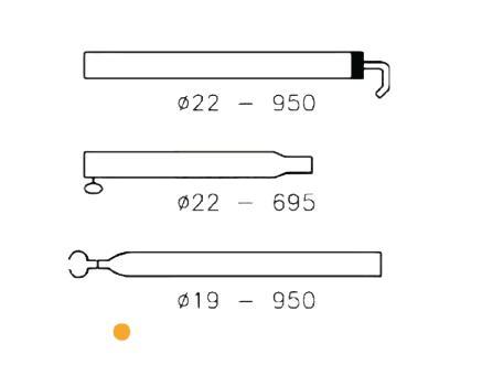 Campking Dakstang 170-250 cm, 22mm staal, Caravans en Kamperen, Kampeeraccessoires