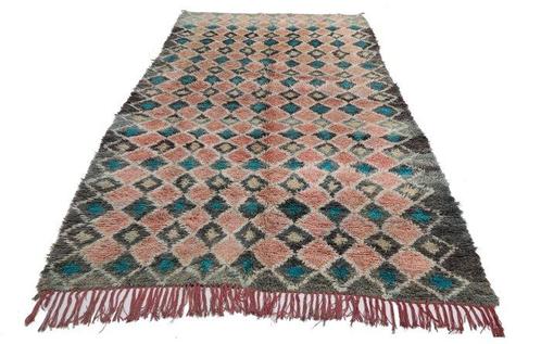 Zeldzame Vintage Echte Berber Marokkaanse - Beni Ourain, Huis en Inrichting, Stoffering | Tapijten en Kleden