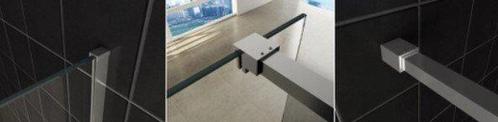 Wiesbaden Slim profielset met stabilisatiestang 120 cm, Doe-het-zelf en Verbouw, Sanitair, Bad, Nieuw, Chroom, Ophalen of Verzenden